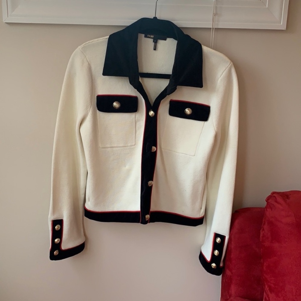 Maje button down jacket size 2